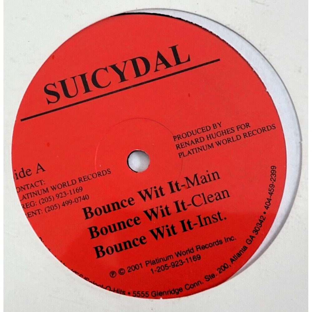 SUICYDAL - DRAMA / BOUNCE WIT IT - HIP HOP SINGLE / *SEALED*